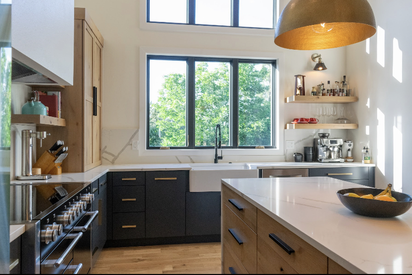 Contemporary Kitchen With Layered Neutrals And Natural Wood Kitchen Remodel by Boulder Design Group project photo 3